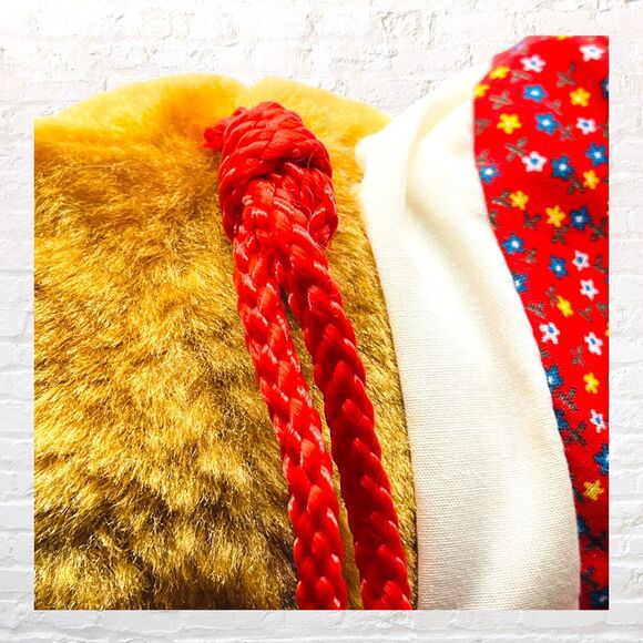 Vintage 1980s Christmas Stocking 21" Smithy Brown Teddy Bear Plush Quilted - Picture 9 of 14